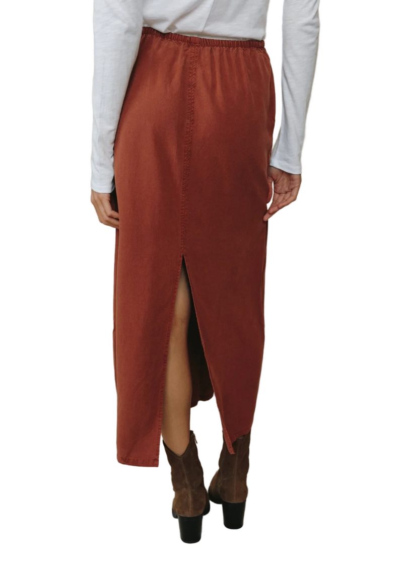 Back Slit Skirt - Autumn Amber
