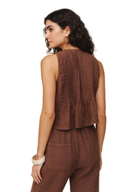 Sleeveless Pintuck Top