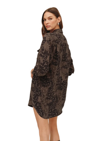 Flap Pocket Shirt Dress
