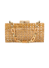 Seychelles Rattan & Acrylic Clutch