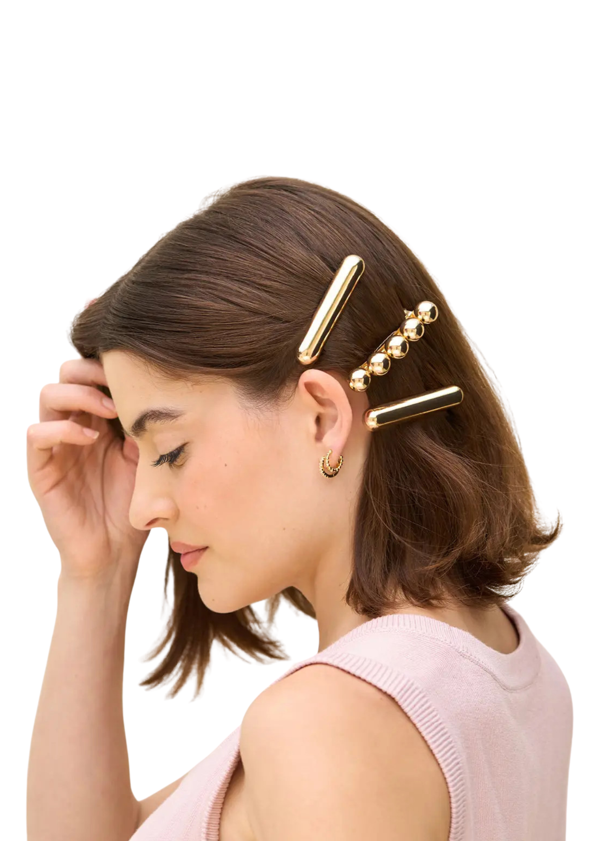 Gold Metal Barrettes