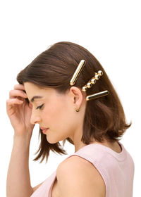 Gold Metal Barrettes