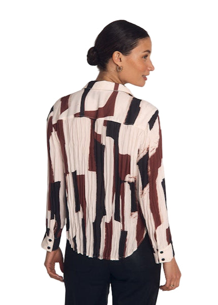 Pleated Button Down