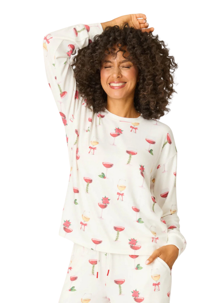 Let's Get Toasty LS PJ Top