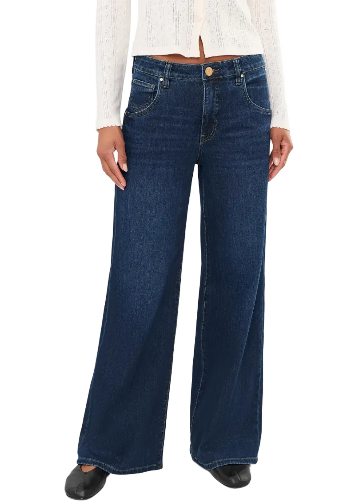 Maya High Rise Fab Ab Wide Leg