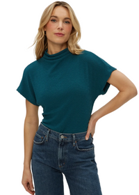 Lara Ribbed Mock Neck Top