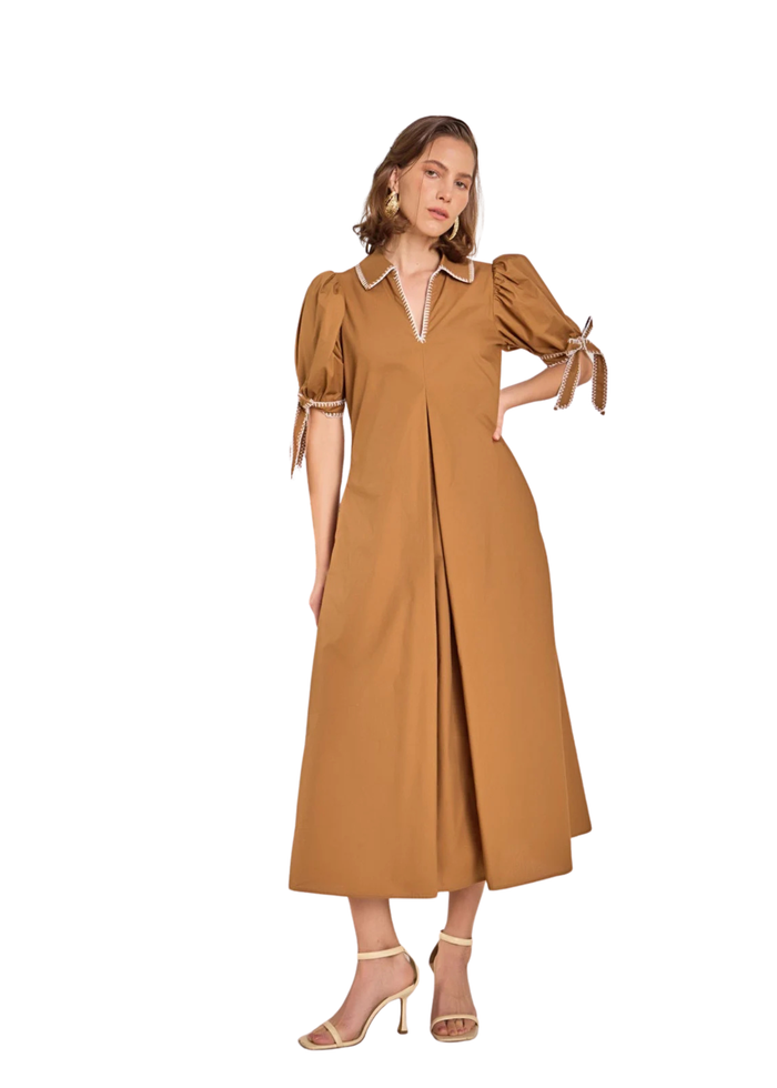 Stitch Detailed Midi Dress