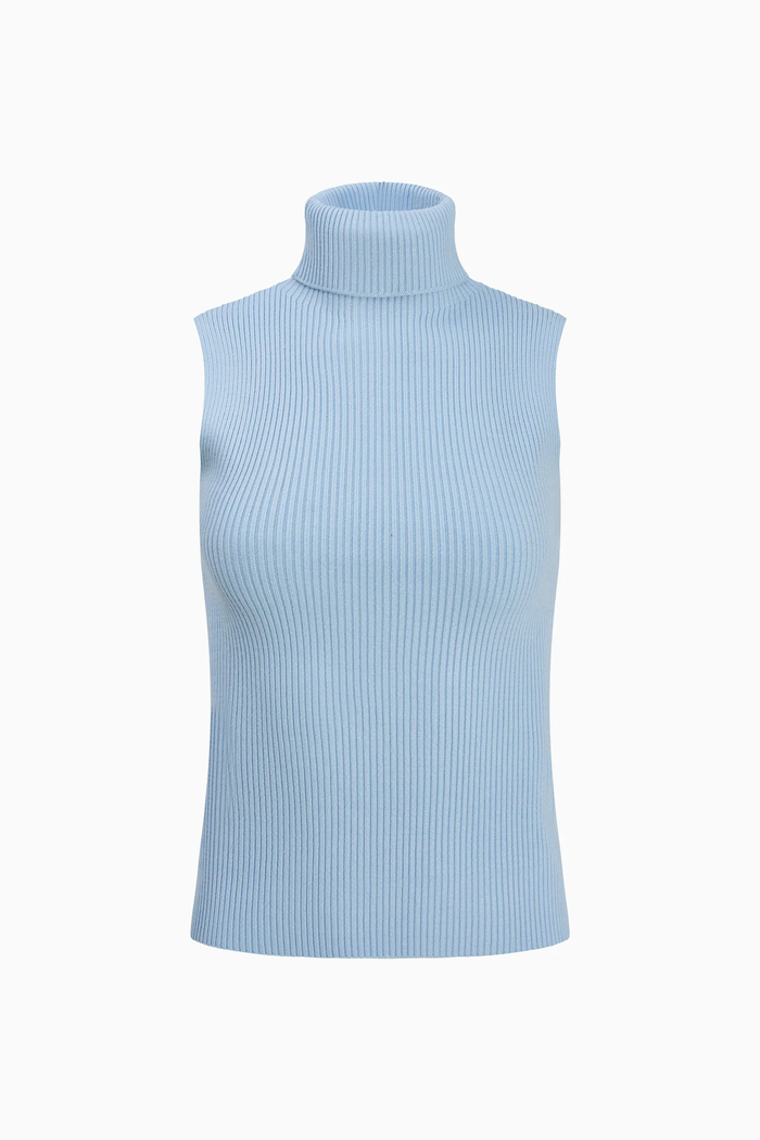 Sleeveless Turtleneck Top