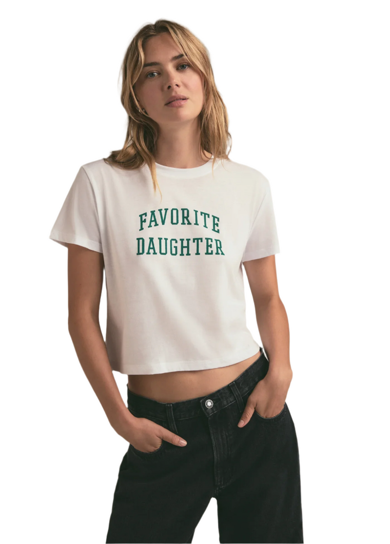 Favorite Daughter Cropped Collegiate Tee