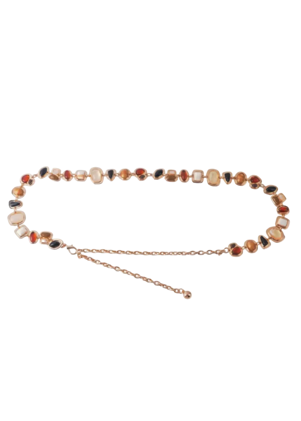 Multicolor Seaside Stone Chain Belt