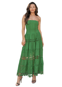 Eyelet Lace Tube Dress