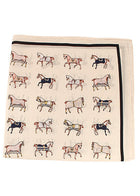 Multi Print Bandana Scarf - Ivory/Horse