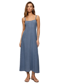 Leonora Indigo Midi Dress