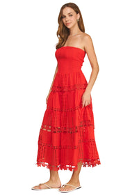 Eyelet Lace Tube Dress