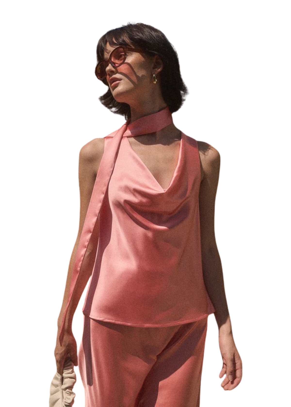 Lilia Cowl Neck Scarf Top