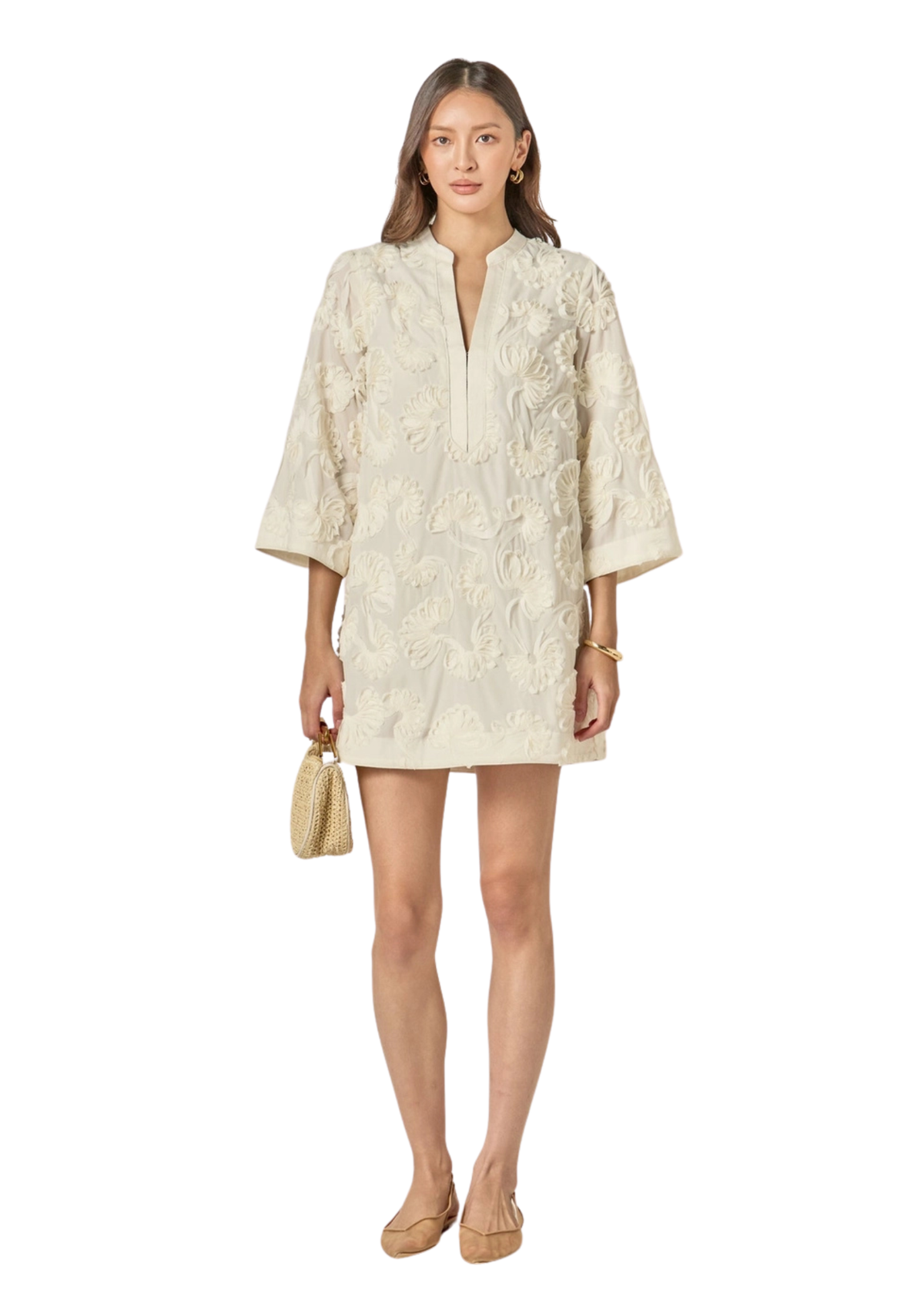 Shell Collar Mini Dress