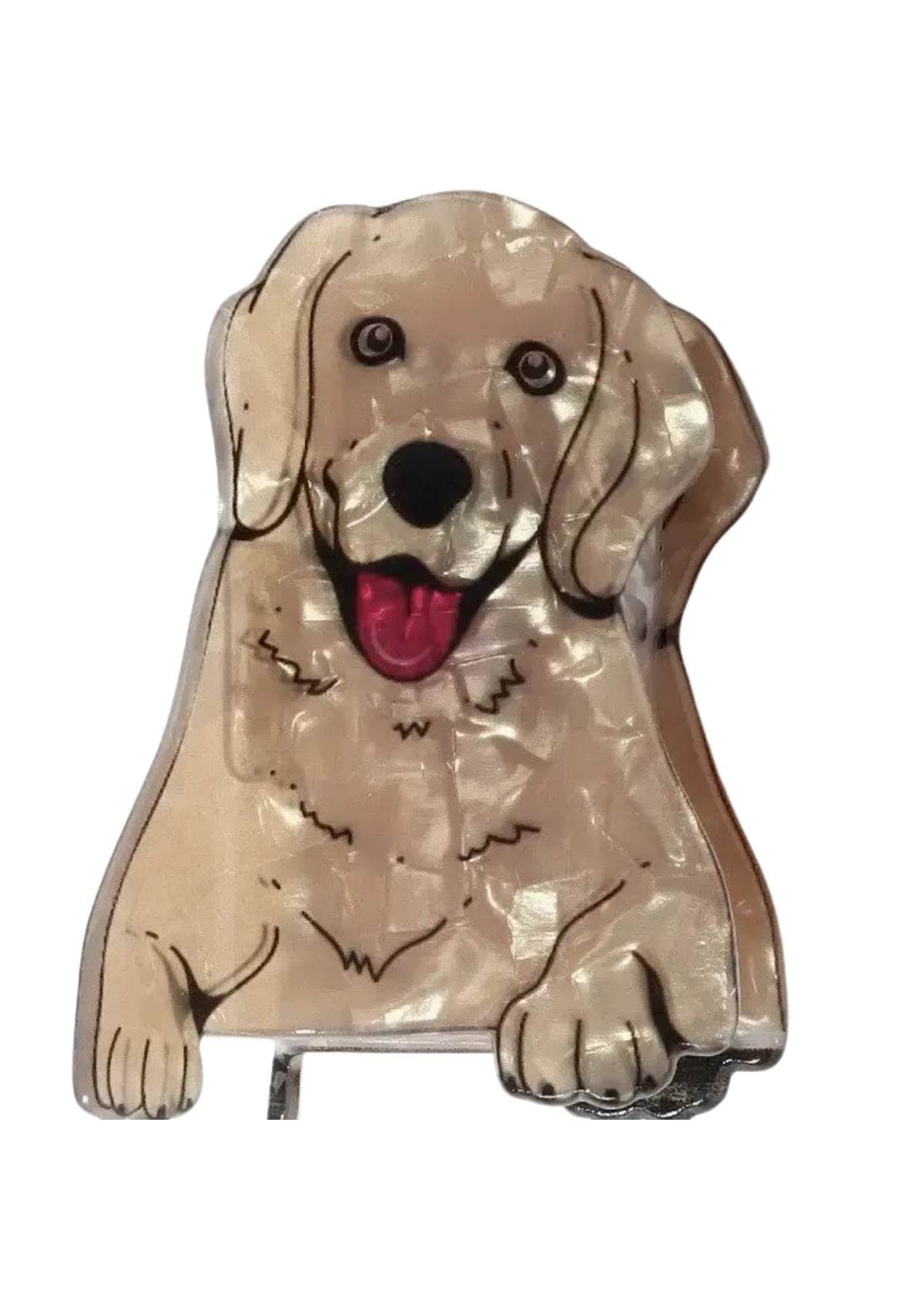 Jumbo Stripe Plaid Oval Hair Claw Clips