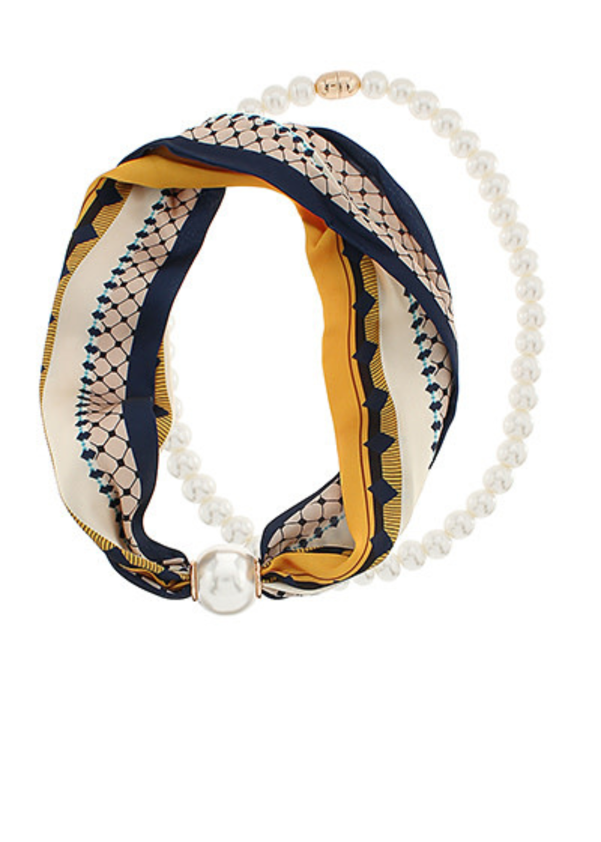 Magnetic Pearl Scarf Necklace