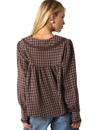 Alexis Plaid Blouse