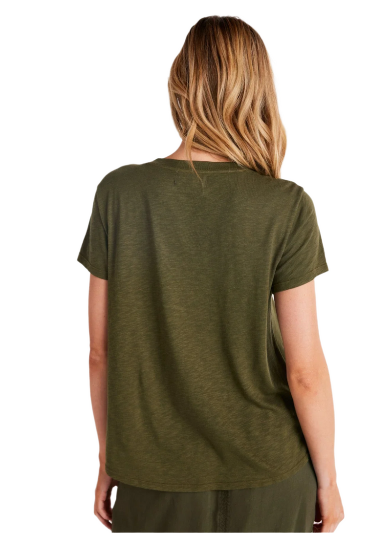 Side Slit V-Neck Tee