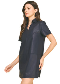 Ethel Leather Mini Dress