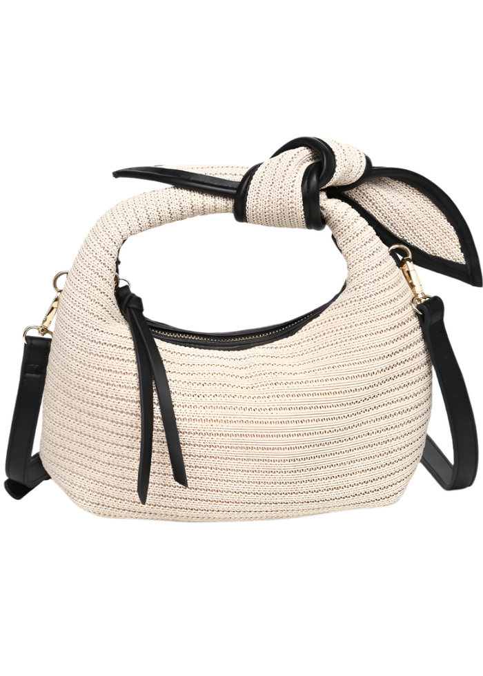 Paloma Knot Straw Crossbody