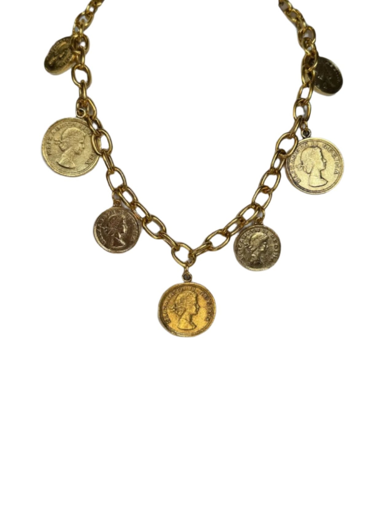 7 Coin Charm Necklace