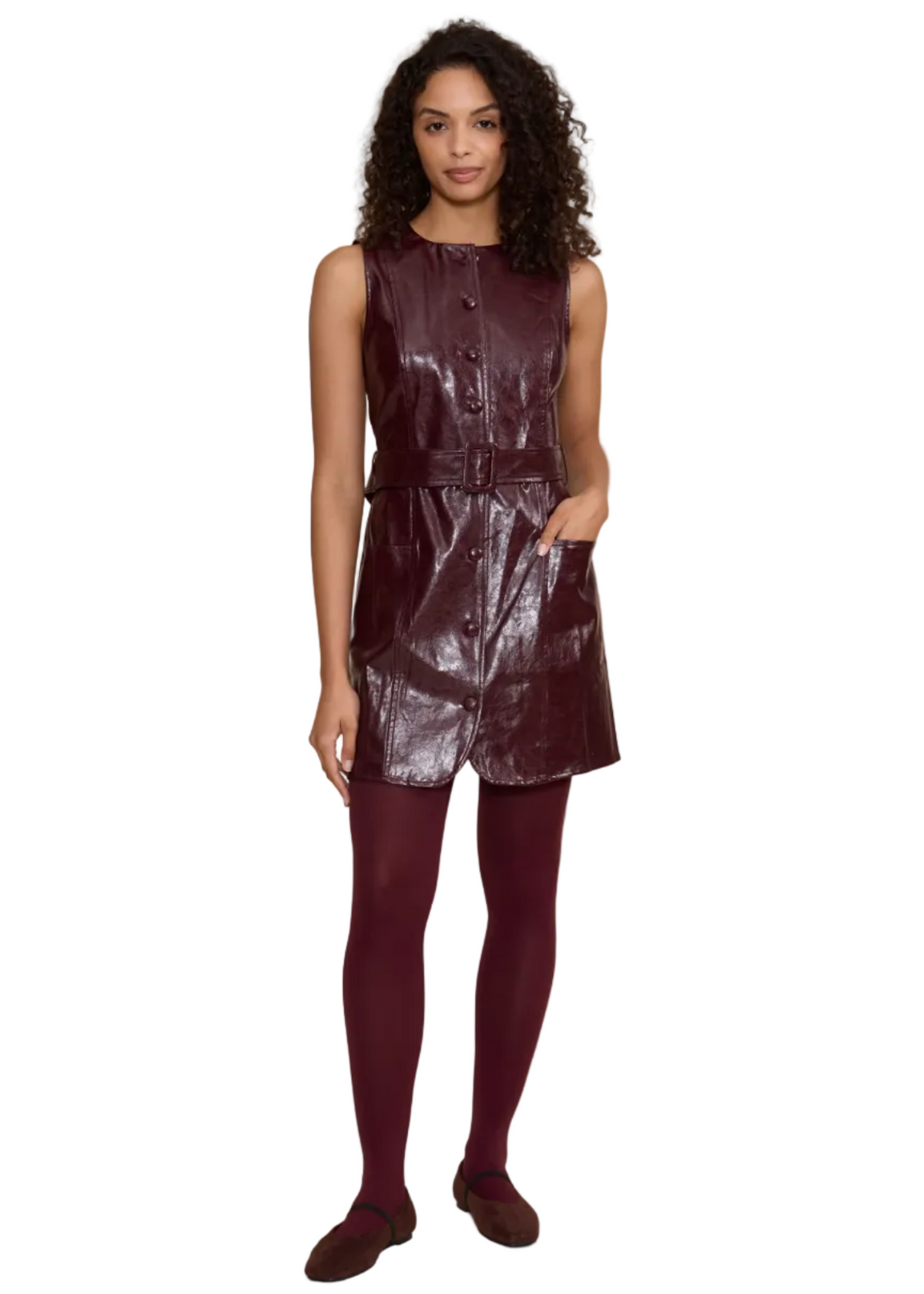 Julian Faux Leather Mini Dress
