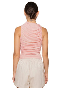 Ruched Mesh Tank Top