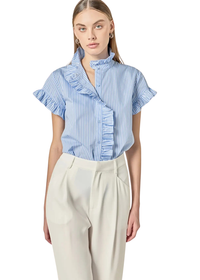 Striped Ruffle Shirt