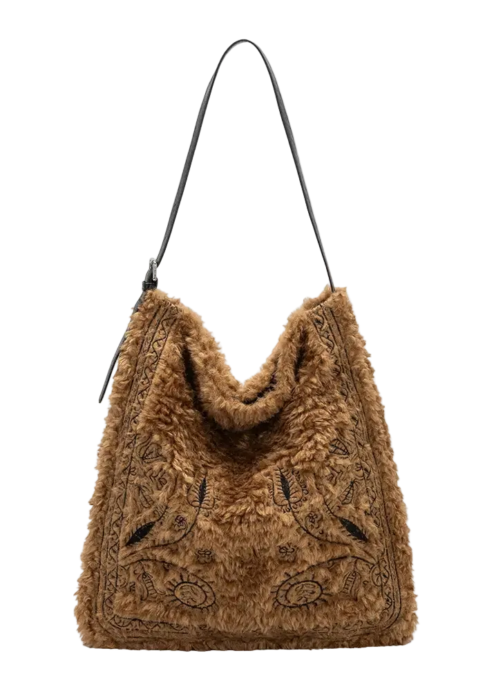 Annie Tan Faux Fur Tote Bag