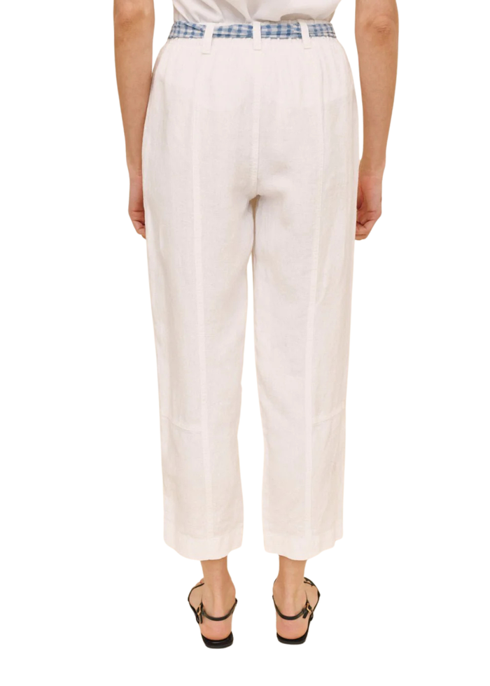 Seam Pant With Printed Sash