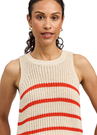 Andrea Grenadine Striped Tank