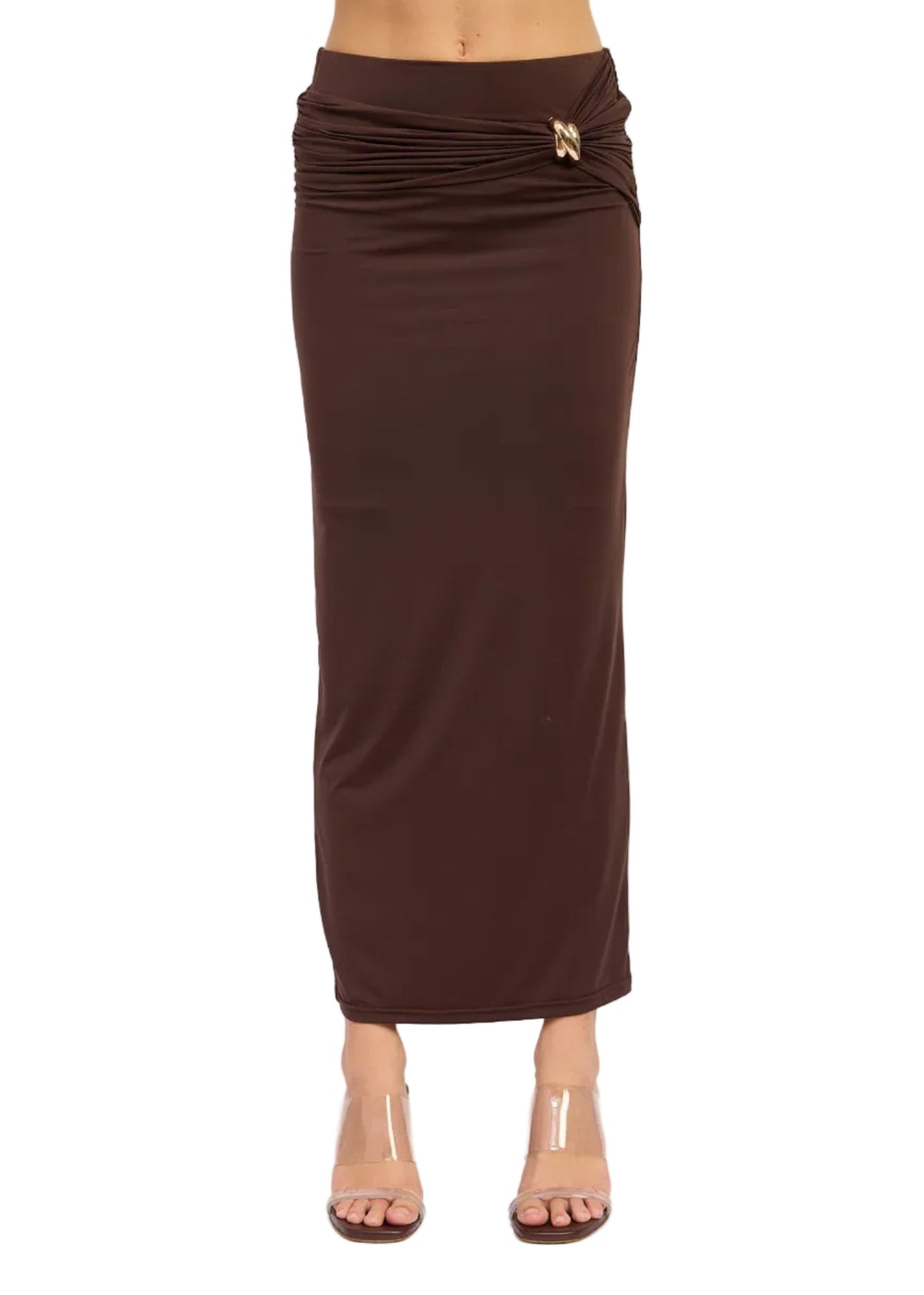 Eva Ruched Maxi Skirt