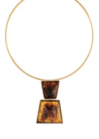 Trapezoid Wire Choker - Brown