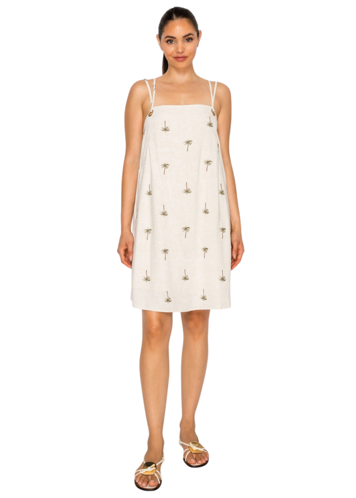 Drifting Palms Mini Dress