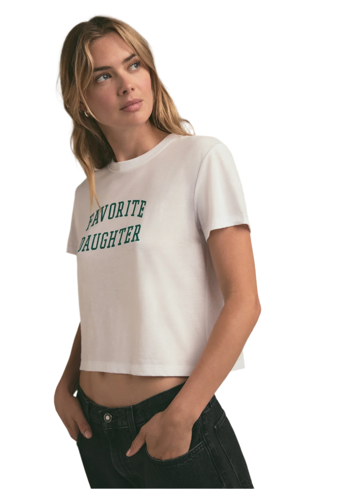 Favorite Daughter Cropped Collegiate Tee