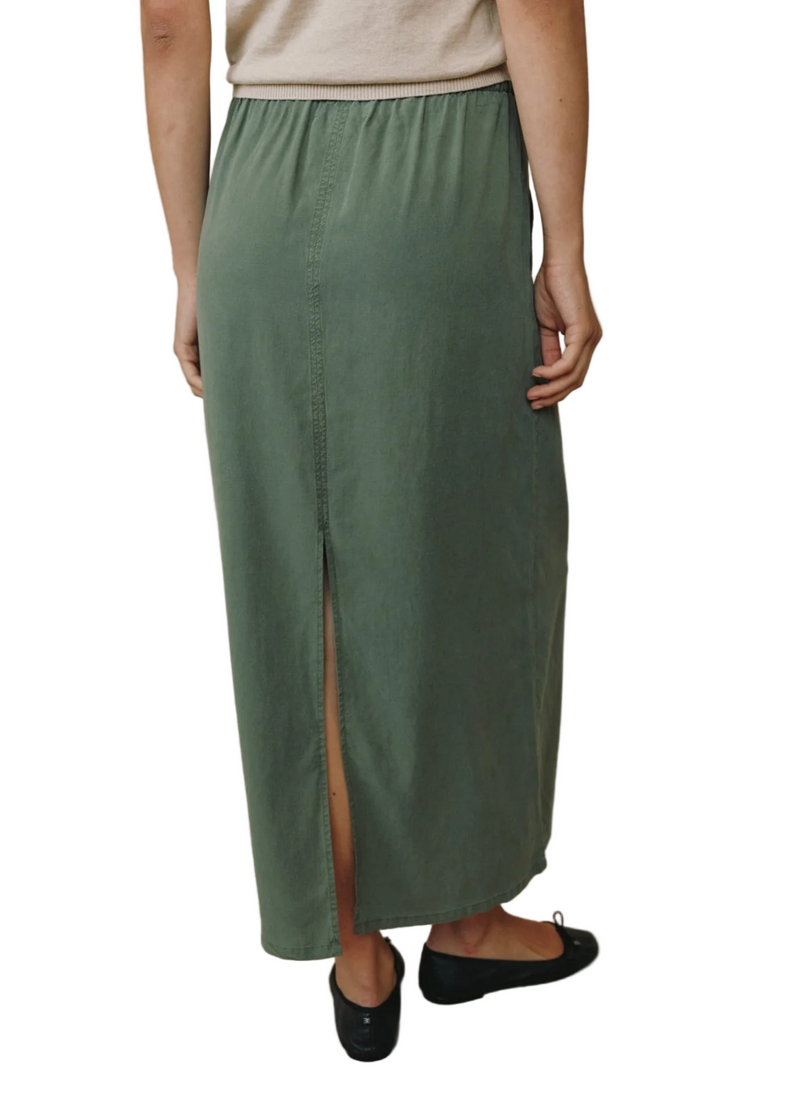 Back Slit Skirt - Fernwood