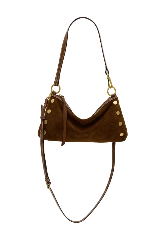 Kyle Purse - Cinnamon Suede/Antique Gold