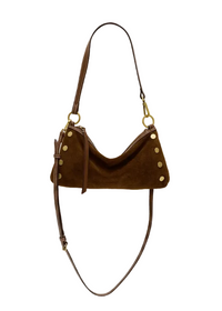 Kyle Purse - Cinnamon Suede/Antique Gold