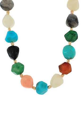 Acrylic Nuggets Shape Necklace