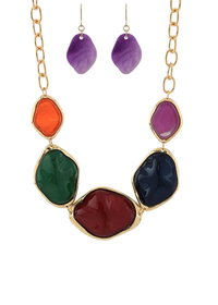Acrylic Geometric Necklace Set
