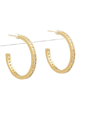Studded Stone Hypoallergenic Earrings