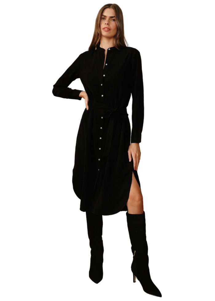 Flowy Hem Maxi Dress - Vintage Black