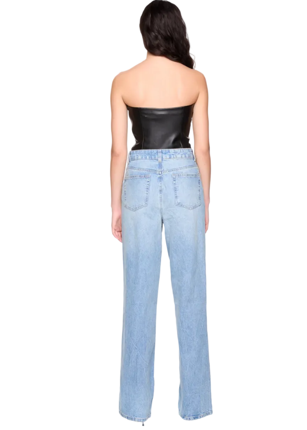 Faux Leather Tube Top