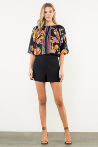 Puff Sleeve Floral Blouse