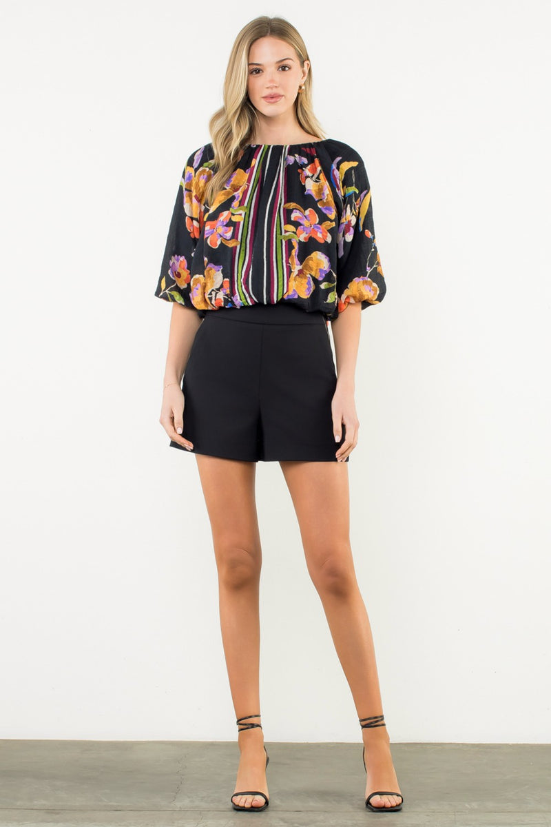 Puff Sleeve Floral Blouse