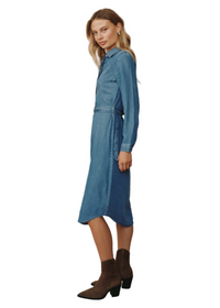 Western Yoke Midi Dress