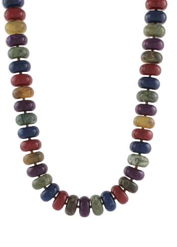 Marble Rondelle Bead Neckalce