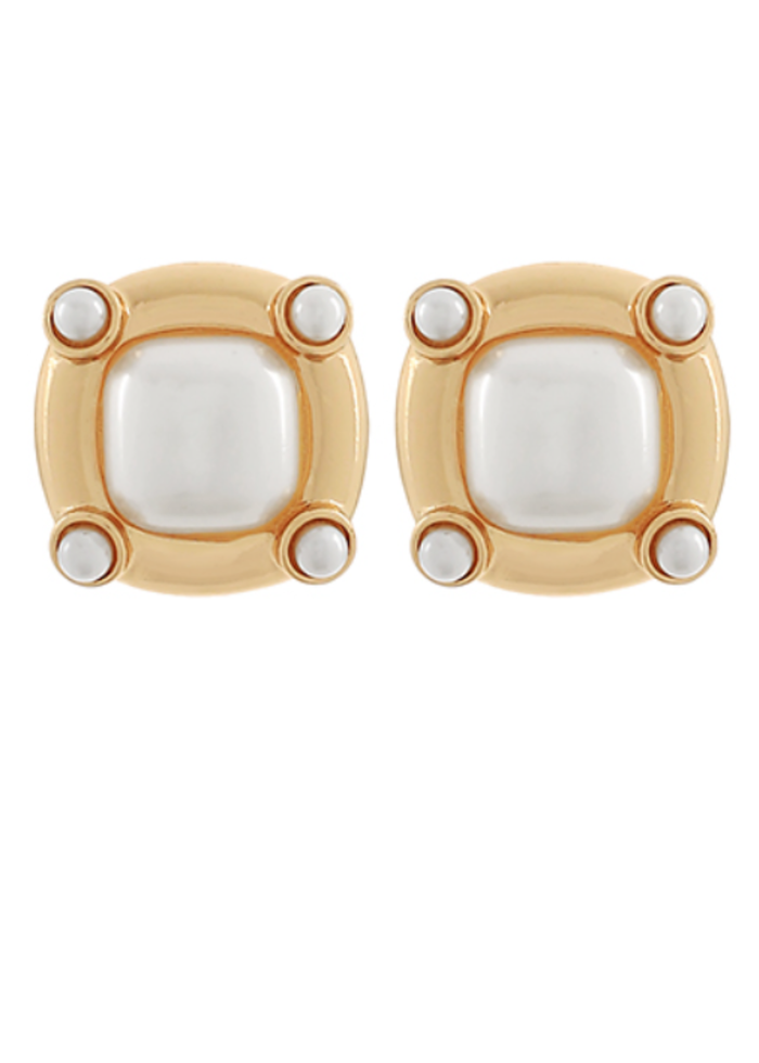 Color Mix Square Earrings